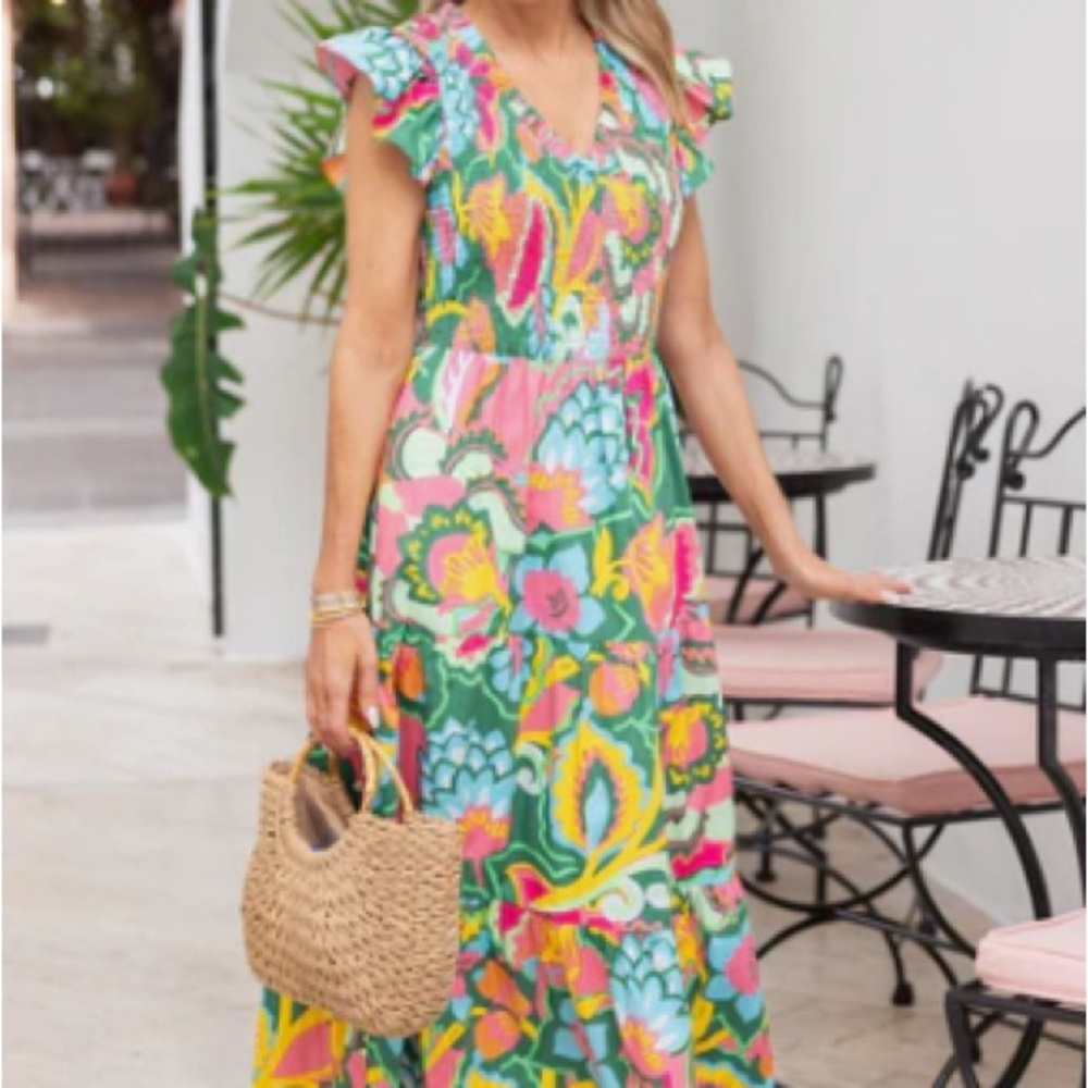 Colorful Floral Maxi Dress